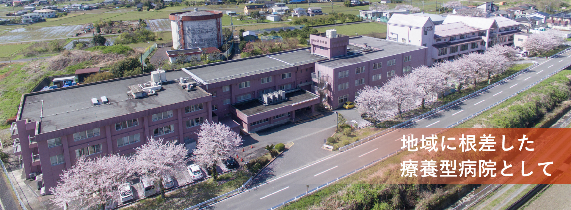 高台病院と桜